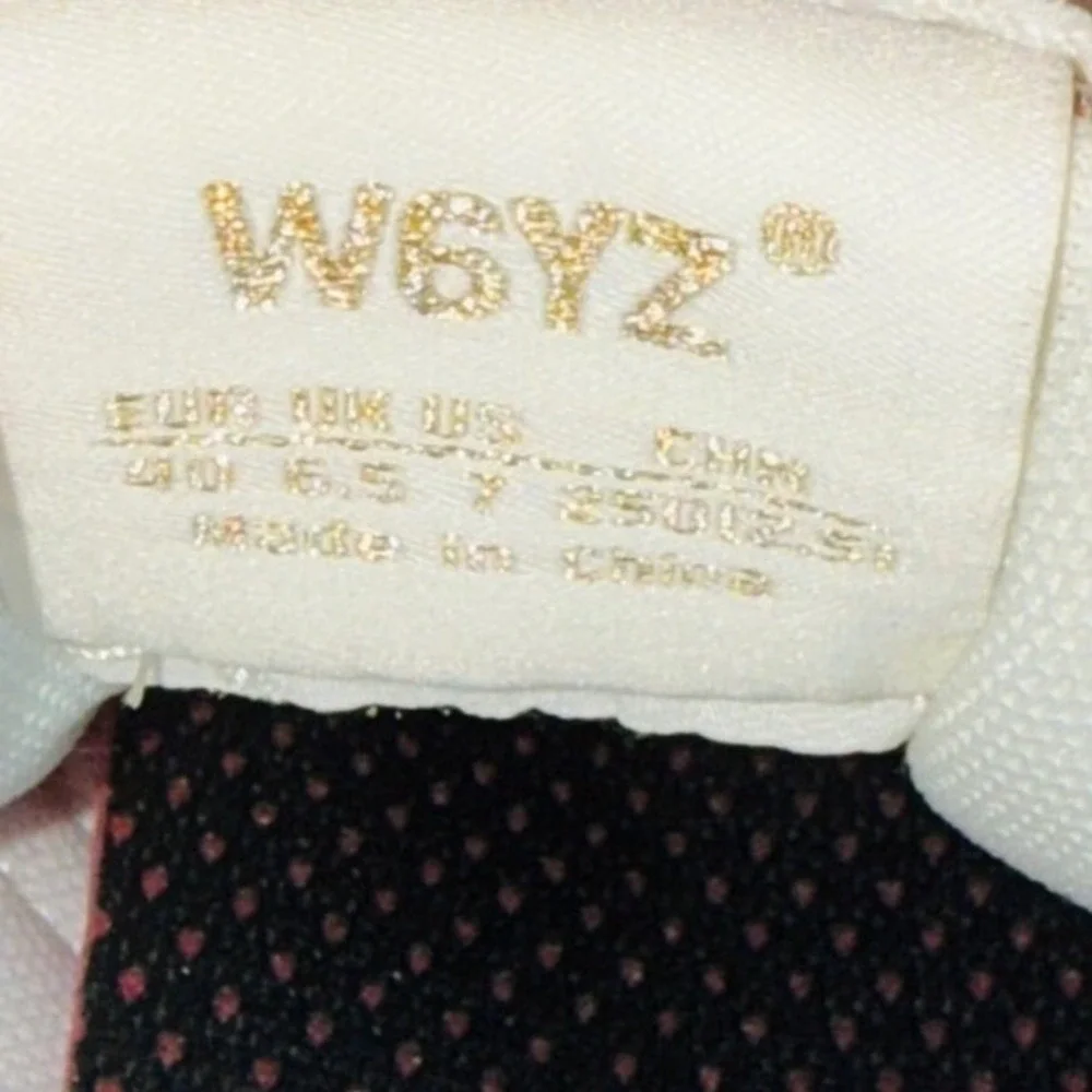 W6YZ Just Say Wizz Pink Satin Beige Suede Women's Lace Up Sneakers Size 7 NWOB